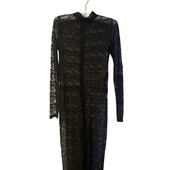 Lace 100% sheer sz L jumpsuit one piece - Picture 1 of 6